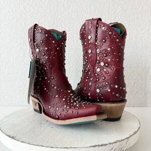 Lane SPARKS FLY Womens Cowboy Bootie 5.5 Red Western Cowgirl Boots Pointed Toe